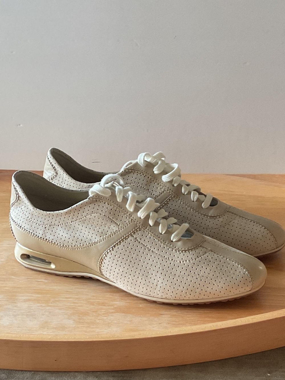 Cole Haan Nike Air Womens Perforated Suede Lace-up Fashion Sneakers 10B